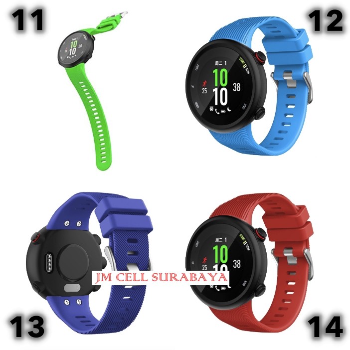 Tali Jam Garmin Forerunner 45 (Bukan 45s) - Watch Strap Rubber Silikon