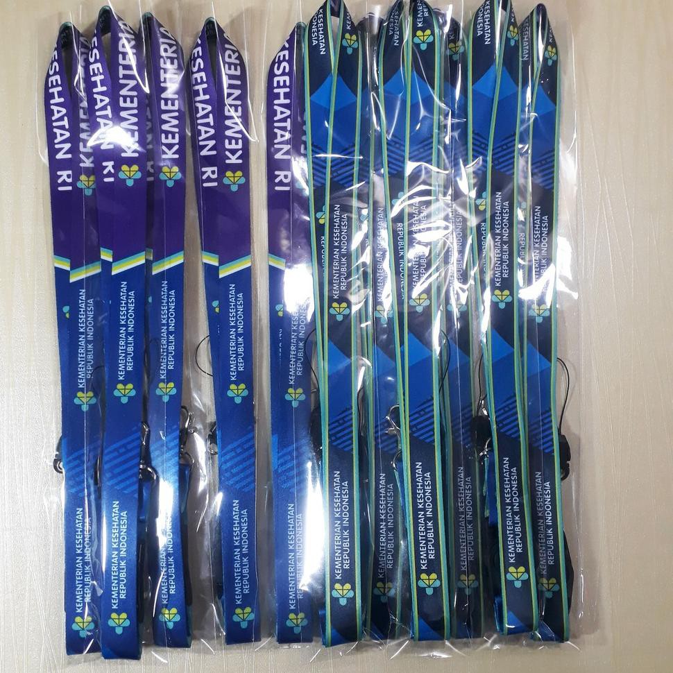 

Laris I9Y KEMENKES RI Lanyard Gantungan ID Card , StrapHP, Flashdisk,Kunci 7S Baruー