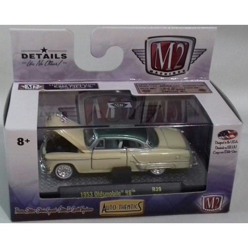 Diecast Mobil M2 Machines 1/64 Authentic #39 - OLDSMOLBILE 98 1953 Beige