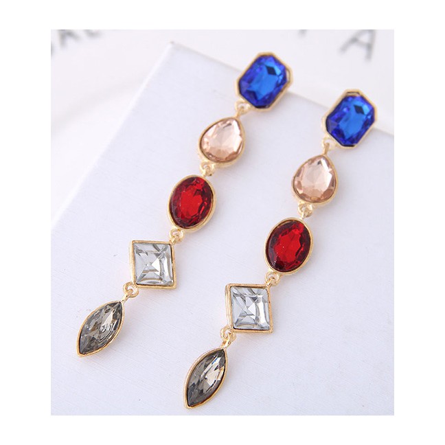 LRC Anting Tusuk Fashion Gorgeous Gemstone Versatile Drop Earrings A573XX