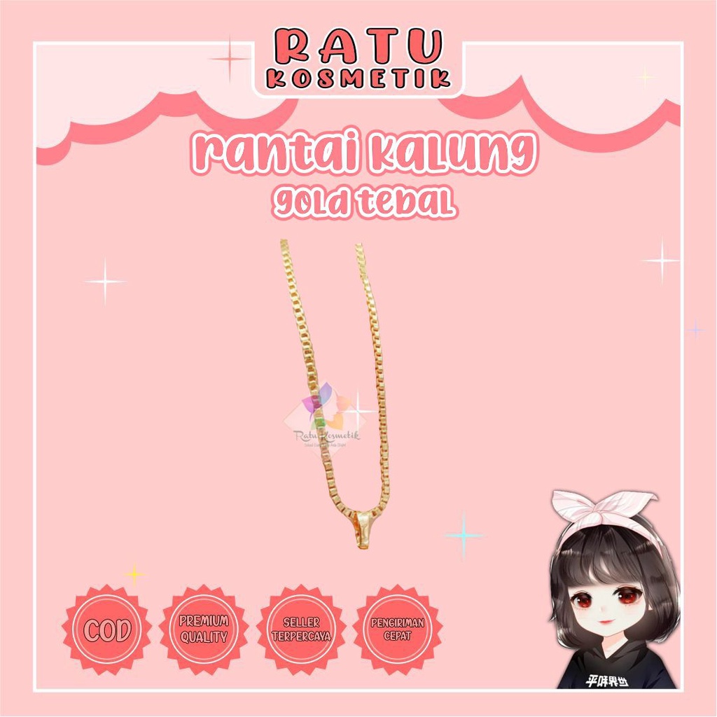 ❤ RATU ❤ Rantai Kalung | Necklace Liontin Bandul Wanita Anak Set Gelang  Cincin Anting | Perhiasan