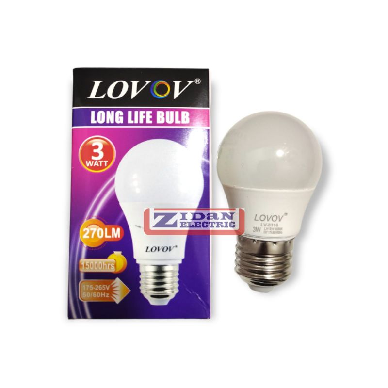 Lampu Led Bulb 3 Watt / Lampu Led Bulat 3W Lovov