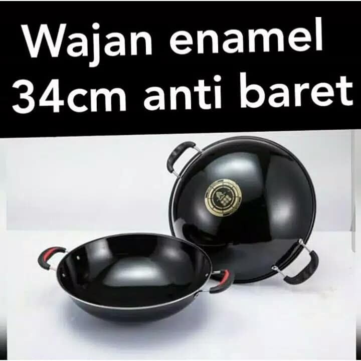 WAJAN ENAMEL ANTI LENGKET/ GANGGANG/ KUPING