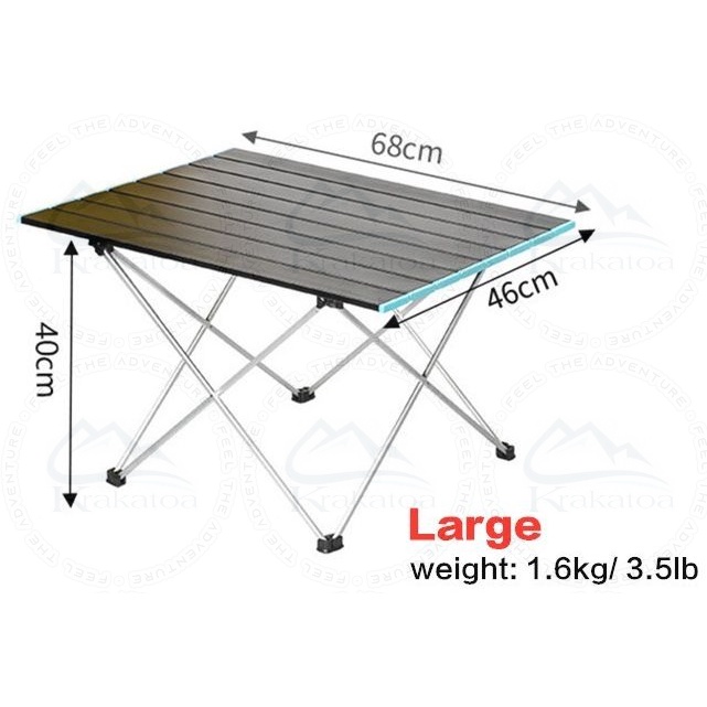 【COD】 Meja Lipat Outdoor Aluminium Besar` Portable Foldable Alumunium Table` Ringan Mancing Camping Piknik Taman