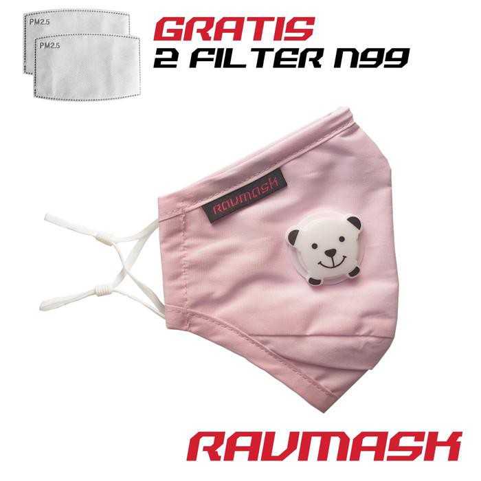 Masker Anak N99 Filter PM2.5 Refill Filter System Bisa dicuci