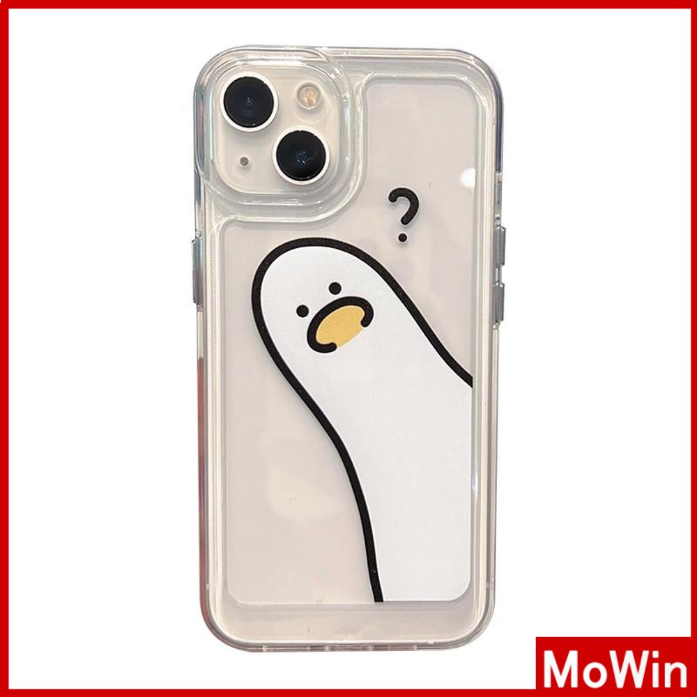 iPhone Case Silicone Soft Case Clear Case Shockproof Protection Camera Metal Button Cute Cartoon Duck Compatible For iPhone 11 Pro Max 13 Pro Max 12 Pro Max 7Plus xr XS Max