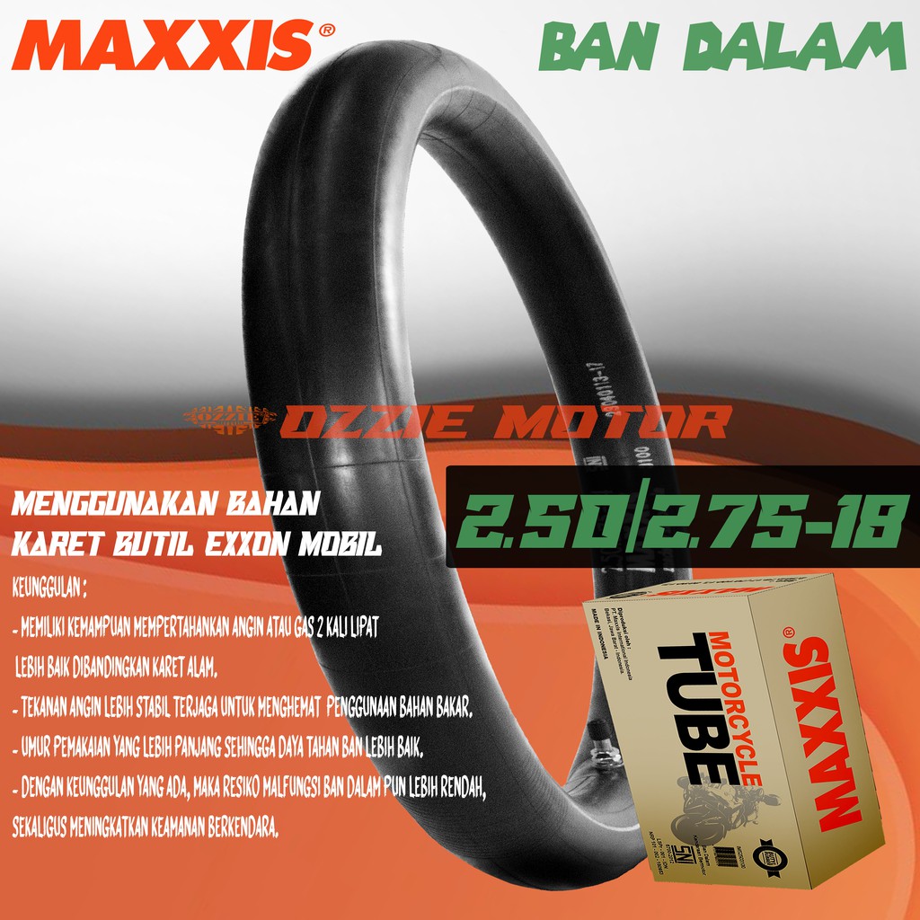 BAN DALAM MAXXIS UKURAN 2.50/2.75 RING 18