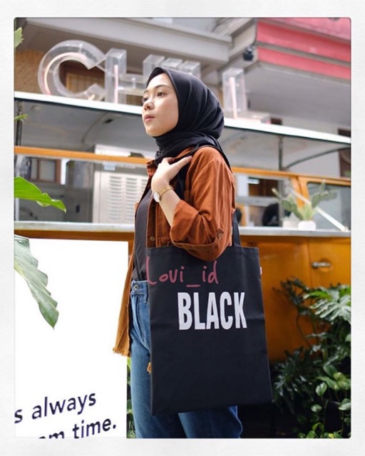 Lovi_id  - Tas Tote Bag Black