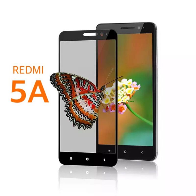 Tempered Glass Xiaomi Redmi Note 5A Full Cover Warna 5D / 6D / 9D  - Hitam