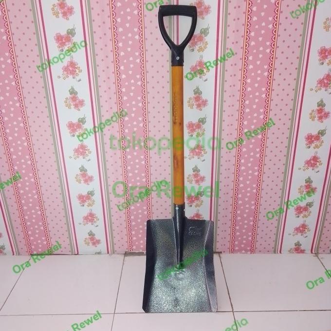 hanya disini] Sekop Kobe / Sekop Pasir / Sekop Besar / Sekop Gagang Kayu Bagus /Skop