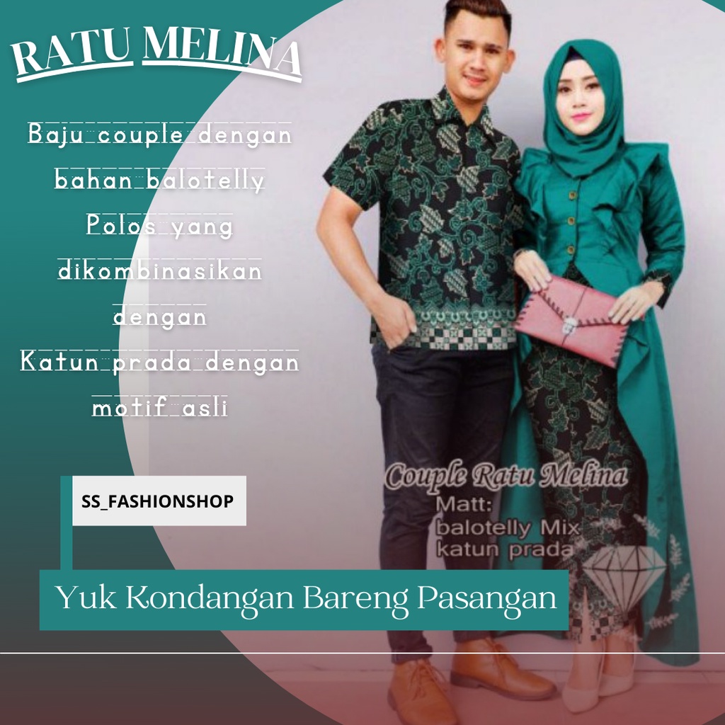 SsF - Baju Couple Kondangan Kekinian Modern Kapel Pesta Elegan Mewah Pasangan Muslim Ratumelina Terb