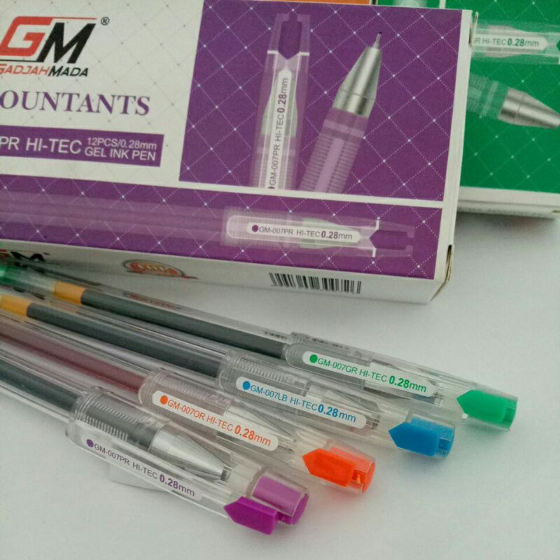 

[ Isi 12 ] Pulpen Hi-tec Warna / Hi-tec GM-007PR 0.28 mm / Hitec GM Gadjah Mada
