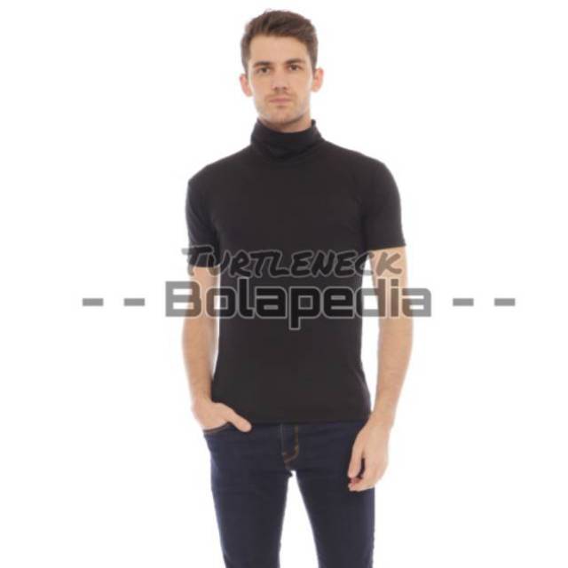 Kaos TURTLENECK LENGAN PENDEK / turtle neck pria baju style Korea | Shopee Indonesia