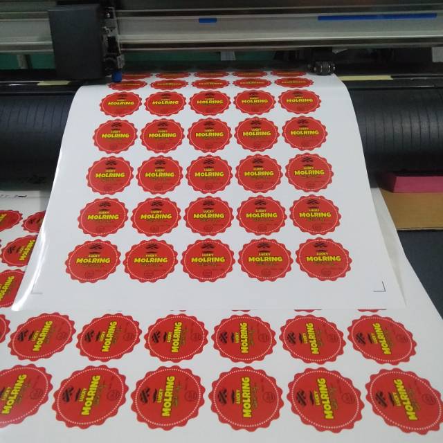 

STICKER VINYL ANTI AIR +laminating glossy/doff+ cutting