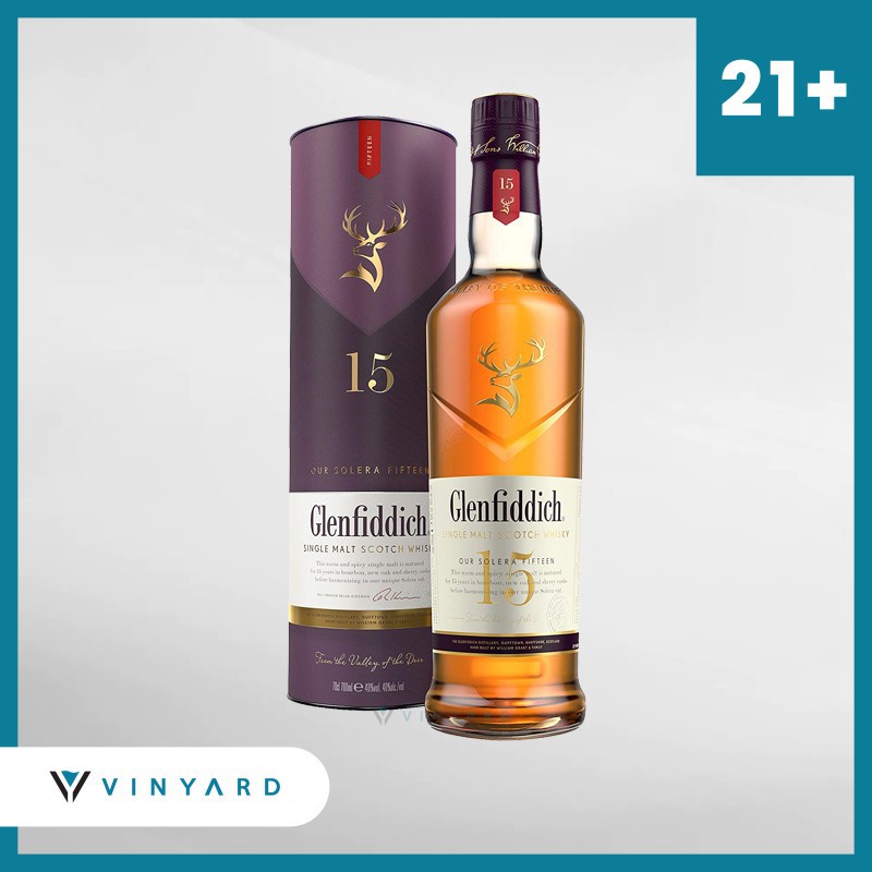 Glenfiddich 15 Years Old 700 ml ( Original &amp; Resmi By Vinyard )