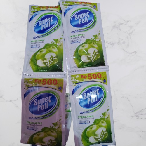 Super Pell Pembersih Lantai Refill Apple Sachet 25 ml