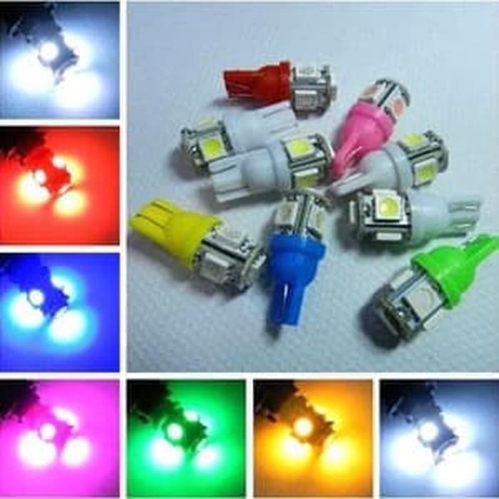 Lampu LED Jagung T10 SMD 5050 Senja kota sein 5 titik mata Mobil Motor