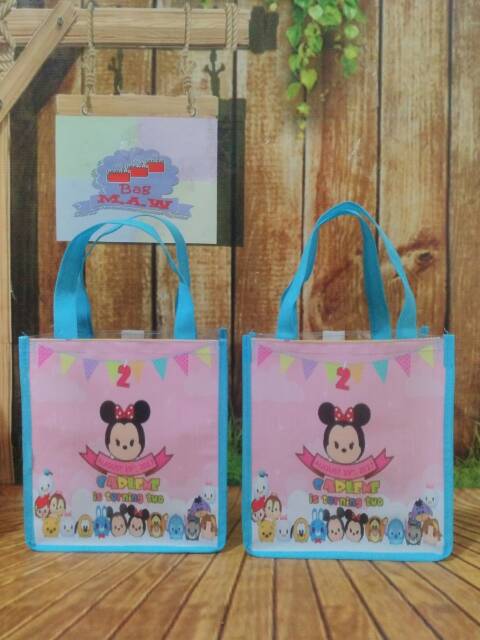 Tas Souvenir Ulang Tahun / Goodie bag / Tas mika / souvenir ultah / tas souvenir / kantong mika-5