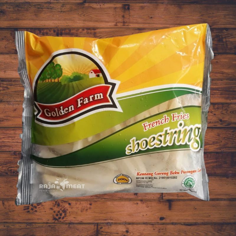 

GOLDEN FARM SHOESTRING FRENCH FRIES 200 GRAM, KENTANG GORENG BEKU