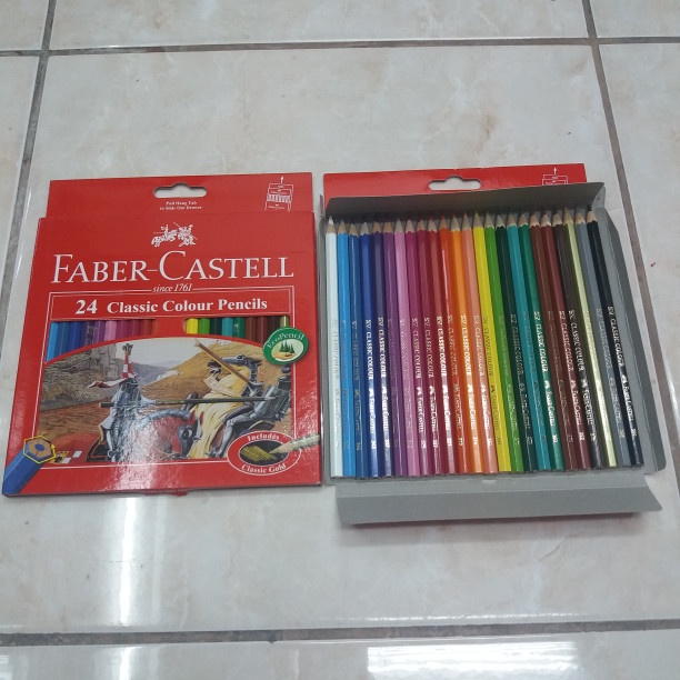 

WARNAPENSIL- PENSIL WARNA FABER CASTELL 24 CLASSIC COLOUR PENCILS -PENSIL WARNA