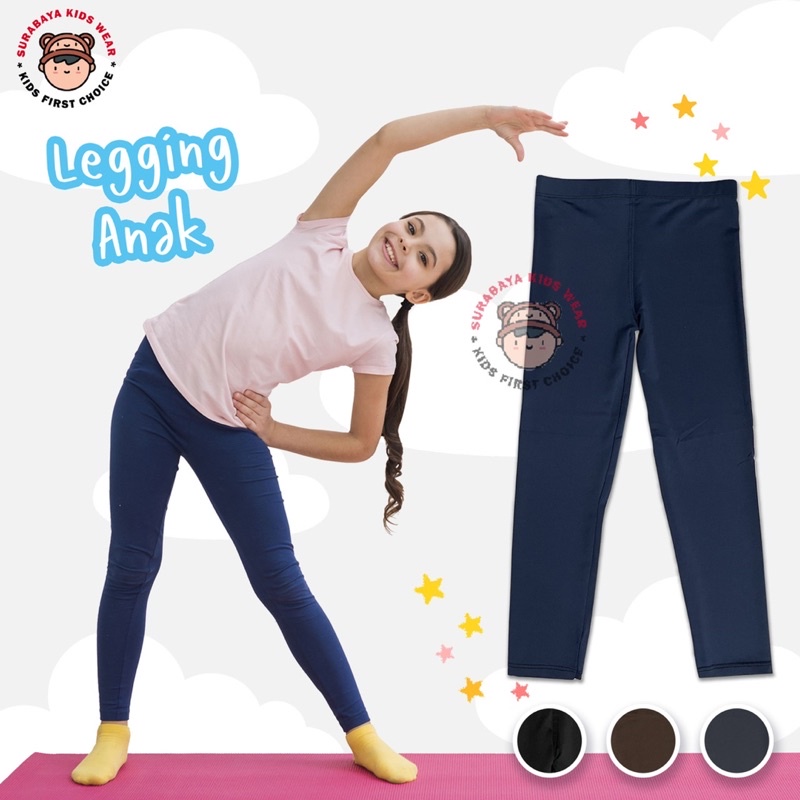 Legging Anak Panjang Polos Bahan Spandex