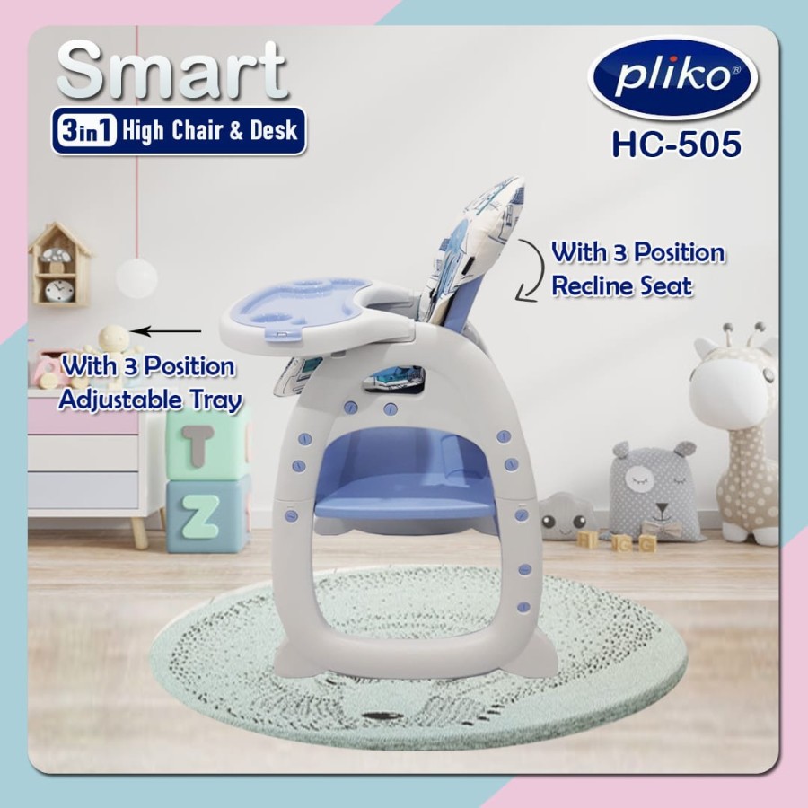 High Chair Pliko Smart 505 / Pliko HC-620 5in1 High Chair and Desk Smart LX