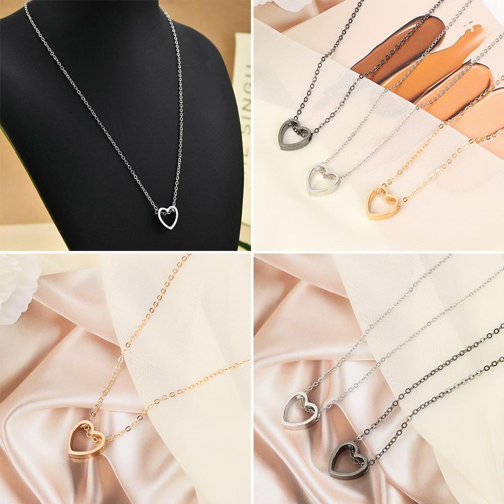 Preva Liontin Hati Liontin Aksesoris Fashion Choker Rantai Stainless Steel