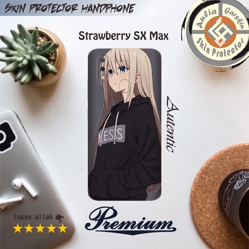 Garskin HP Strawberry SX MAX Motif Anime Free Custom Motif (Bisa COD)