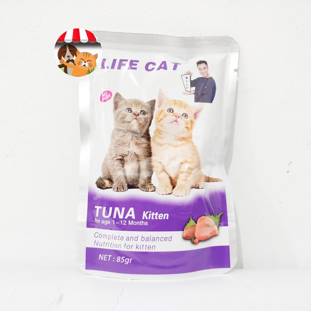 Makanan Kucing Life Cat Tuna Kitten Pouch 85gr - Makanan Basah