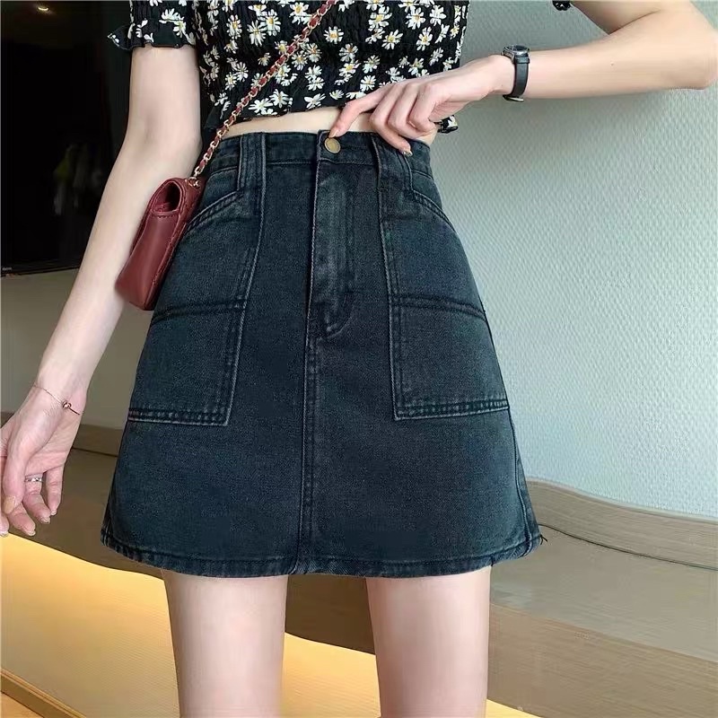 PREMIUM! DENIM SKIRT TWO POCKETS IMPOR