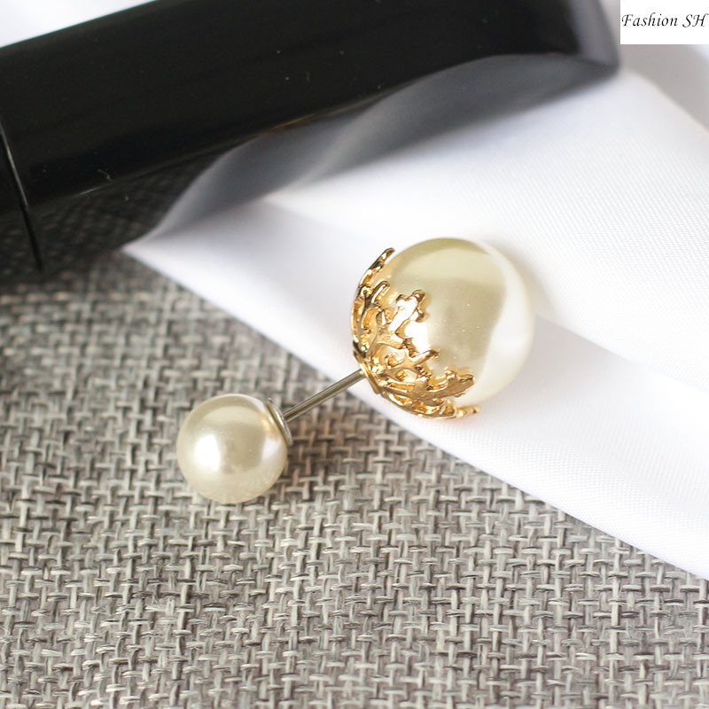 Pin Bros Mutiara Panjang Kepala Ganda Warna solid Untuk Syal M30048-C1