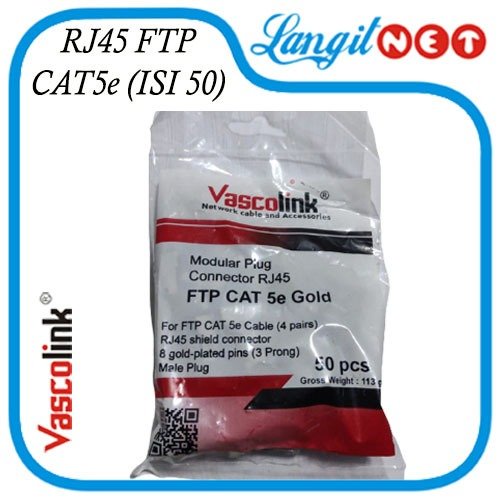 VASCOLINK GOLD CONNECTOR RJ 45 FTP CAT 5 ISI 50