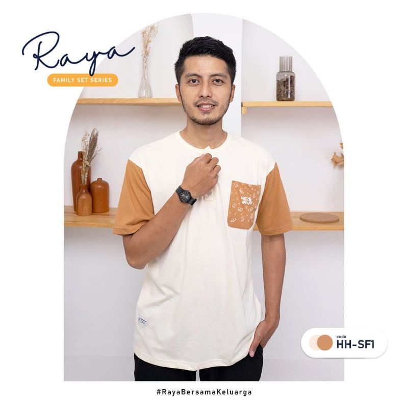 Baju Pria Kaos Koko | Baju Muslim Pria | Kasko Couple Ayah Anak | Family Set Series Ammarkids X Hafi