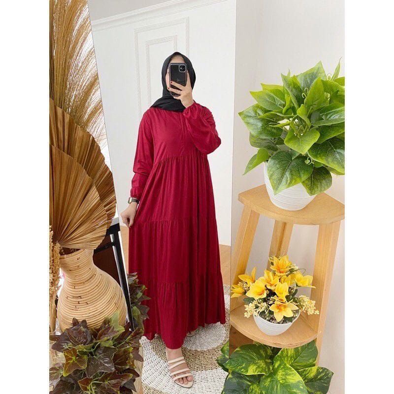 PROMO HANUM DRESS/HOMEYDRESS/GAMIS RAYON TWILL JUMBO (XL&amp;XXL)