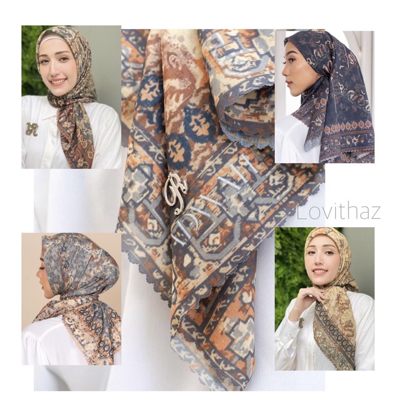 READY❗️LUNARA SCARF RADWAH | jilbab segi empat | packing box