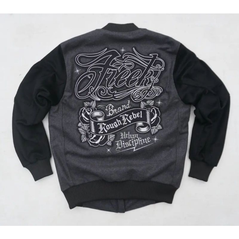 New DISCIPLINE Varsity Wool jacket - ROUGHREBEL OFFICIAL STORE