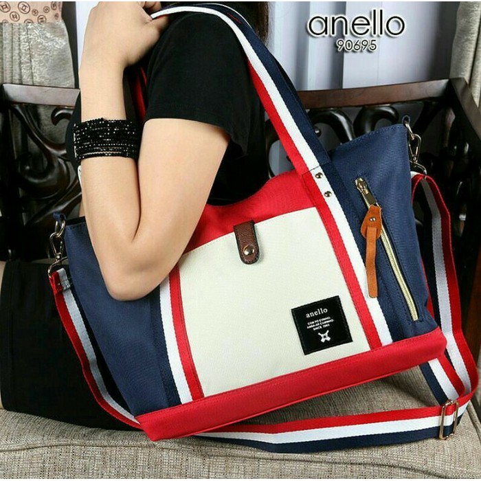 Tas modern terkini  Tas Anello Tote Canvas, Tas wanita kekinian  ash shop