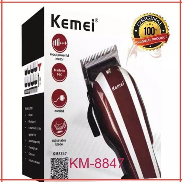 Alat cukur rambut kemei km-8847 clipper mesin pangkas rambut babershop asli