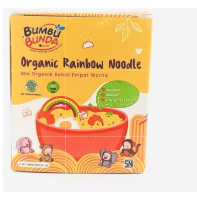 Bumbu Bunda Organic Rainbow Noodle Mie Organik Sehat Empat Warna Mie Sayur MPASI / mie mpasi / mie sehat / rainbow noodle / bumbu bunda / non pengawet / non msg / mie organik / penambahnafsu makan / bb booster / mie mpasi