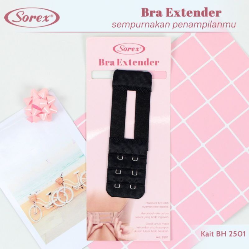 Sambungan Tali BH Bra Extension Kait Dua dan Kait Tiga Sorex Best Seller