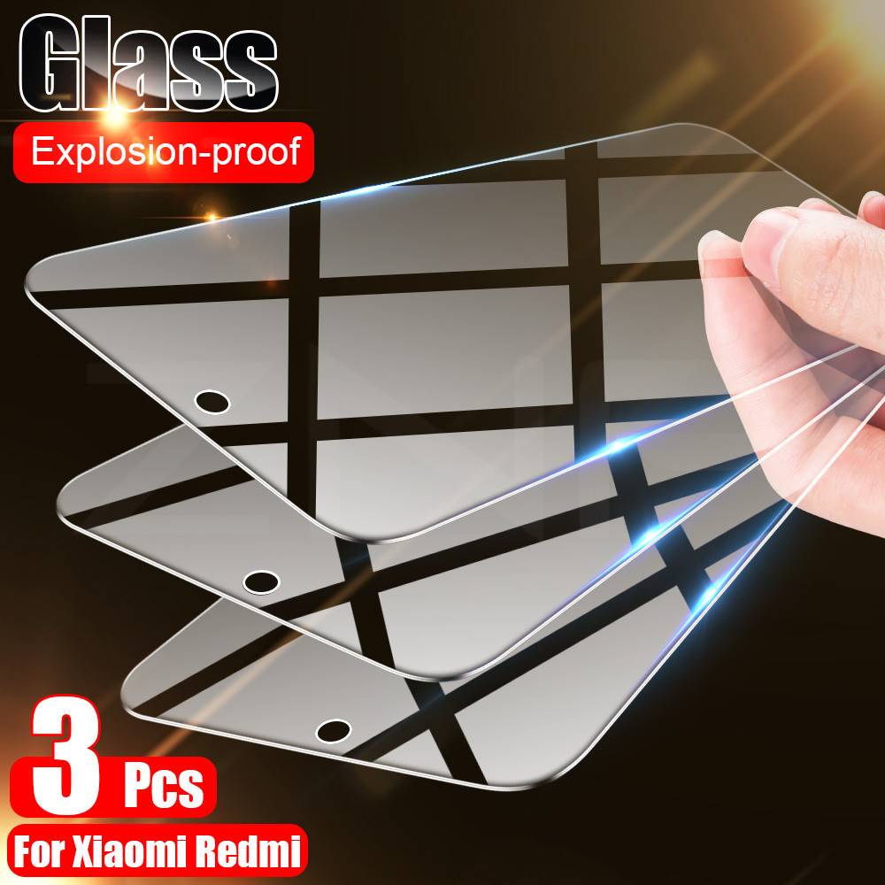 3PCS Tempered Glass For Xiaomi Redmi Note 9 8 10 Pro 7 5 6 K20 Pro 8T Screen Protector For Redmi 8A 8 7 7A 9 9A Glass