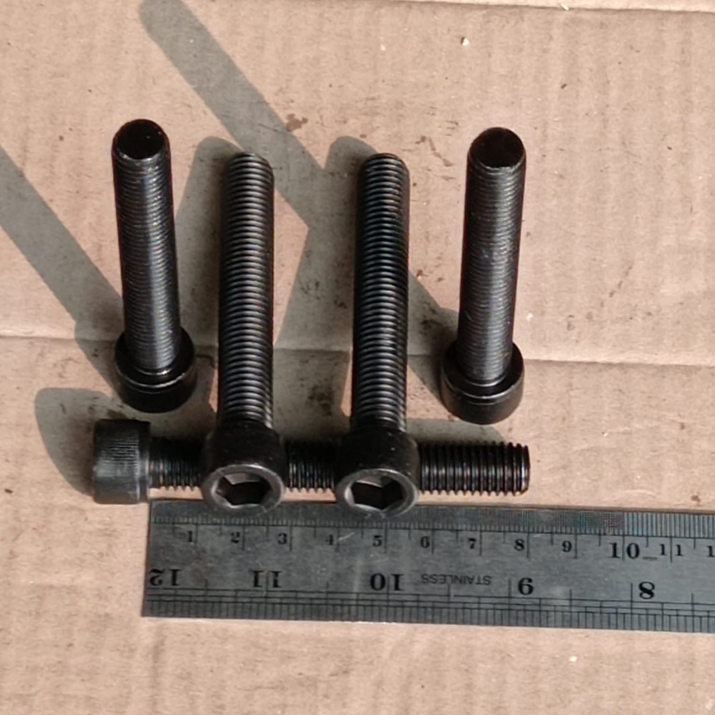 BAUT L M12X80 BAJA BAUT L BAJA M12 X 80 PANJANG 8CM 8 CM WARNA HITAM KUNCI L10 L 10 BAUT L BAJA M12 