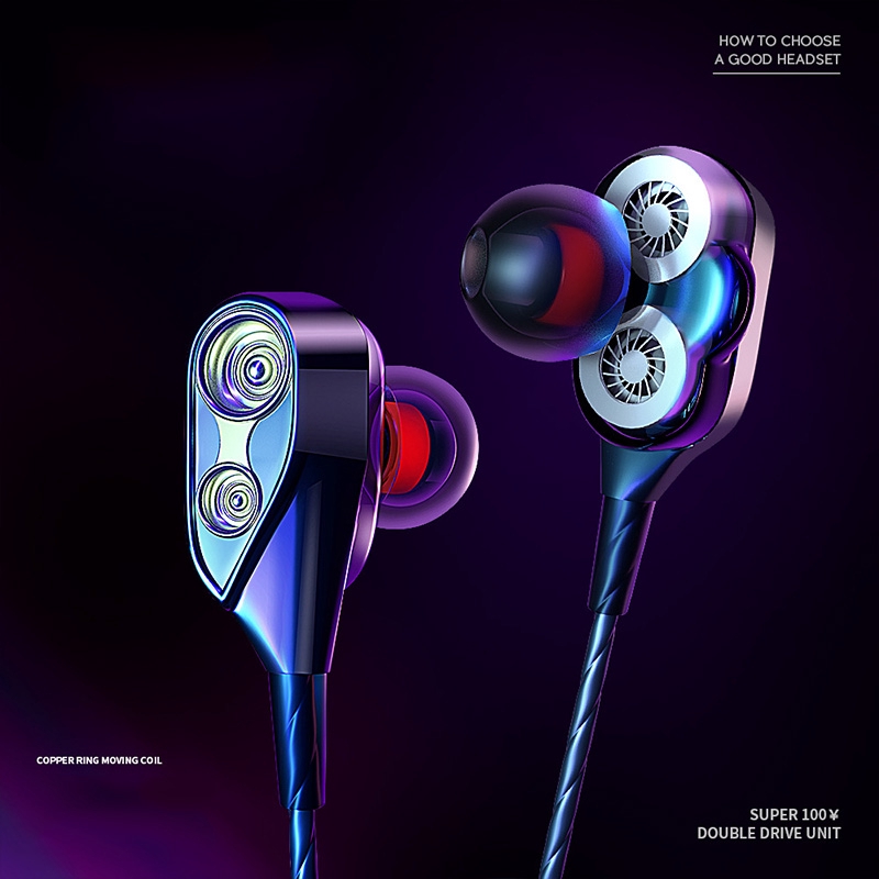(Buy 1 Get 1 Free) Headset Earphone Earbuds Sport In-ear Super Bass 4D Kabel