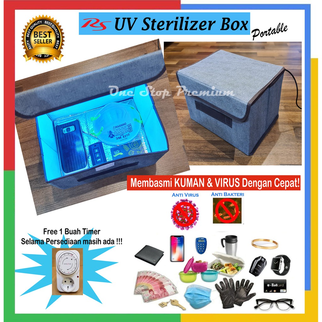 UVC BOX STERILIZER / UV BOX STERIL / ALAT STERIL PORTABLE / UV BOX PORTABLE / KOTAK STERILISASI
