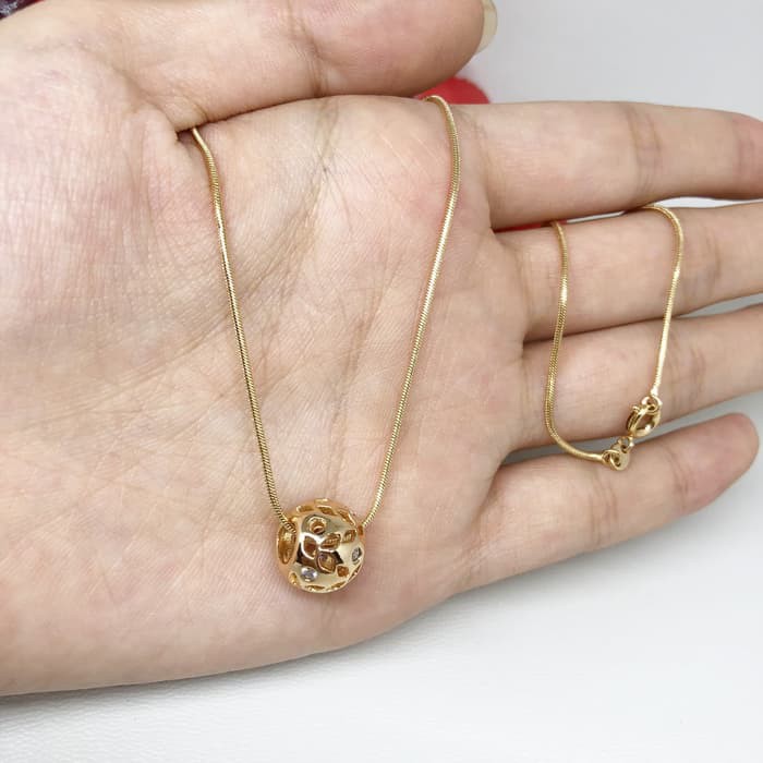 jbr784 Kalung Xuping Asli Liontin Bola Bola Lapis Emas - BN169