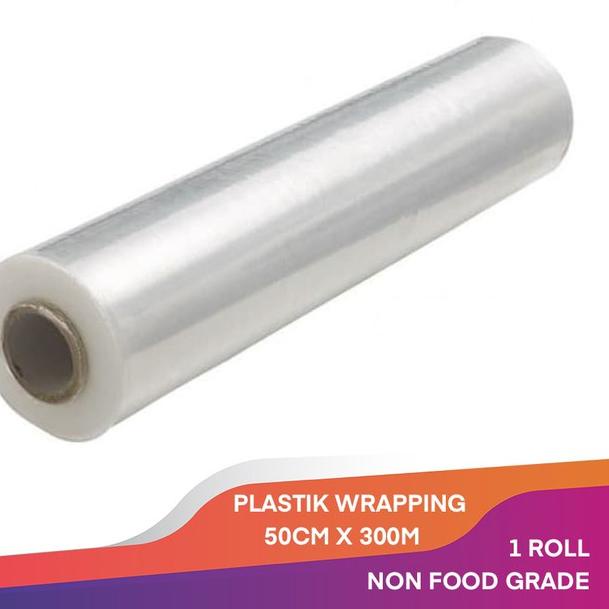 

시 PUTIH STRETCH FILM 50CM X 300M PUTIH PLASTIK WRAPPING PLASTIC WRAP PACKINGAN