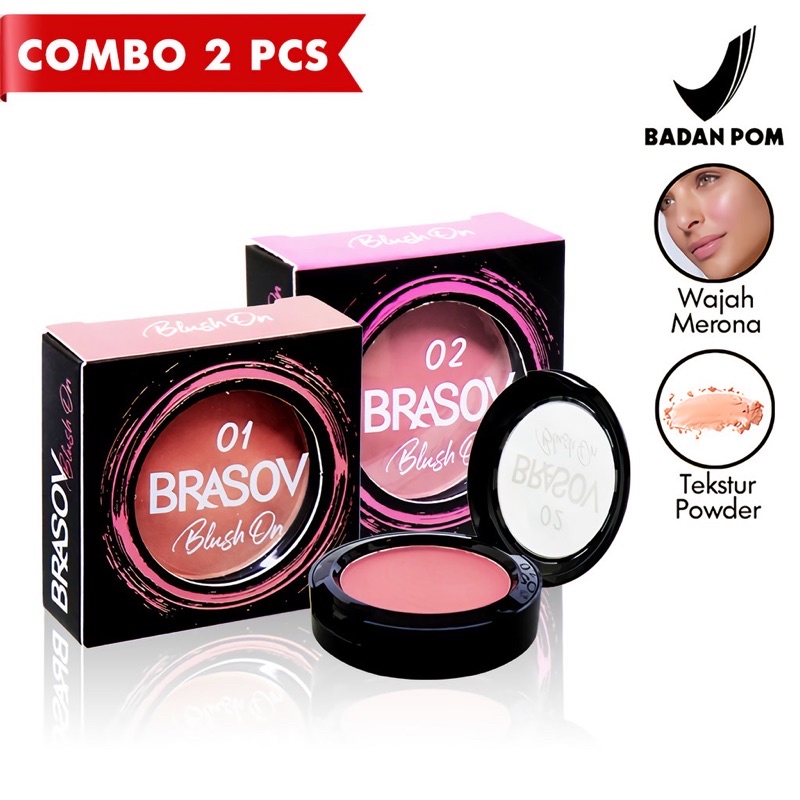 BRASOV BLUSH ON SHADE 01 &amp; SHADE 02 PIGMENTED