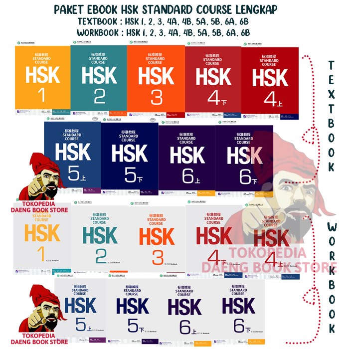 

✨COD✨ HSK STANDARD COURSE HSK 1 2 3 4 5 6 + AUDIO + WORKBOOK
