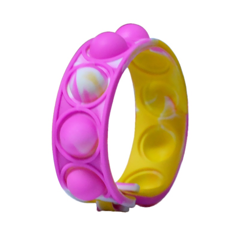 Unicorn Pop It Fidget Toys Push Popit Bubble Sensory Fidget Wristband Autism Squishy Stress Reliever Kids Toys-3