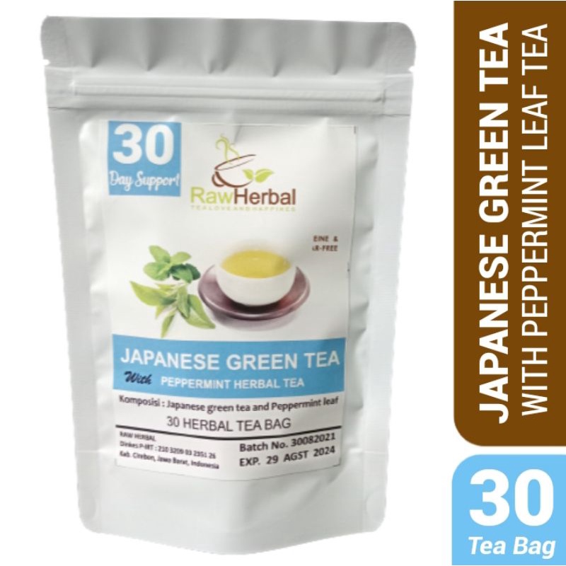 Japanese Green Tea With Peppermint Leaf Herbal Tea Isi 30 Tea Bag